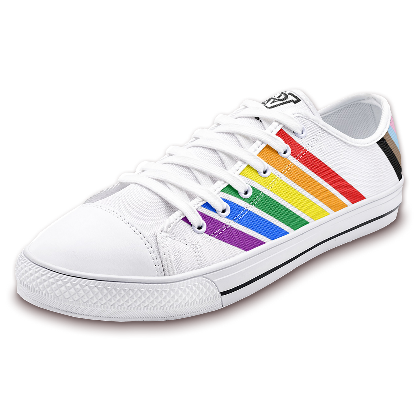 Progress Prididas White Low Top Canvas Shoes