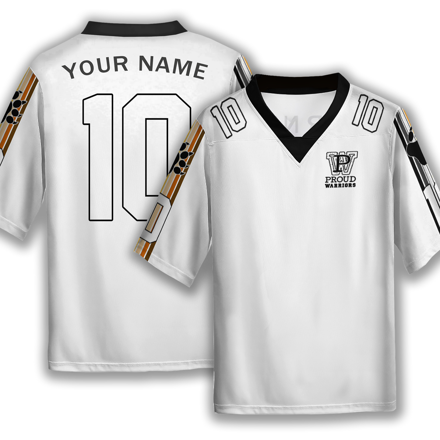 Bears Prididas Personalized White Soccer Jersey