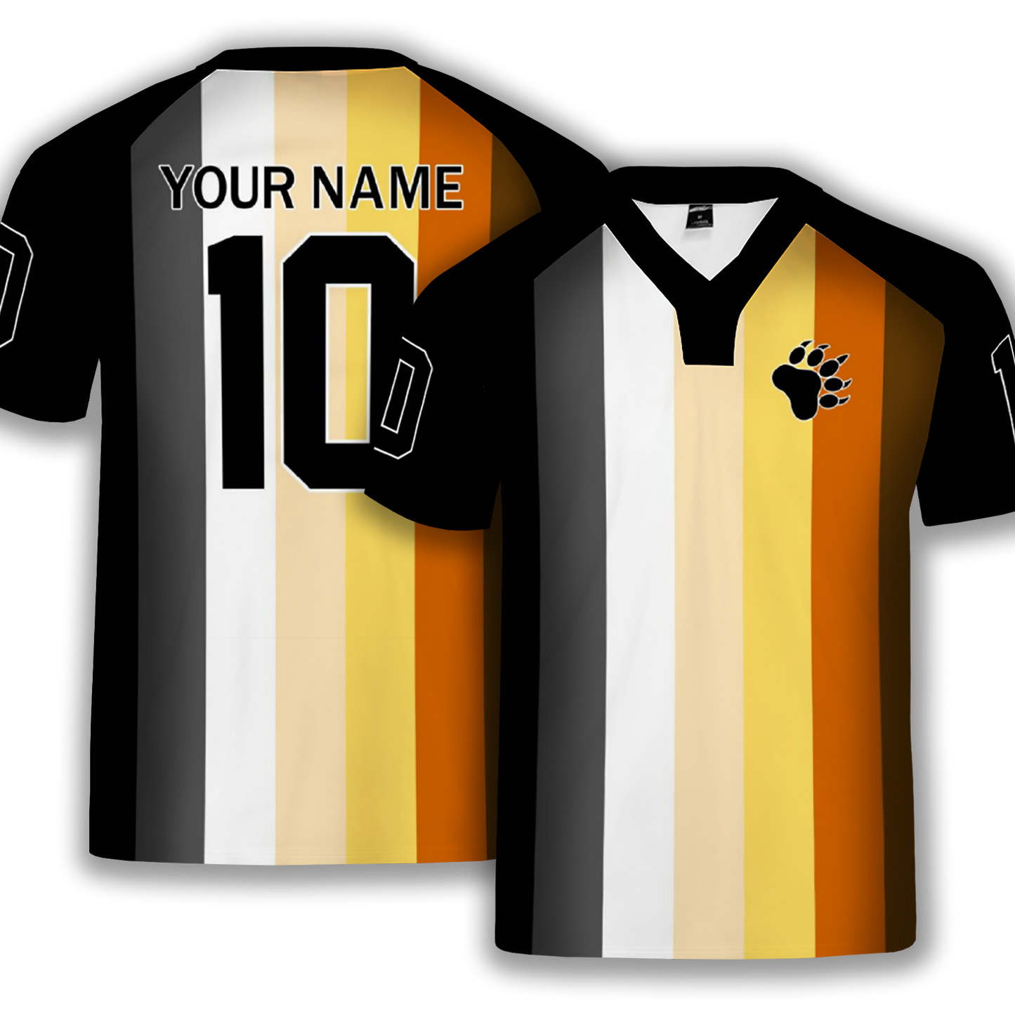 Bears Flag Personalized Black Rugby Jersey