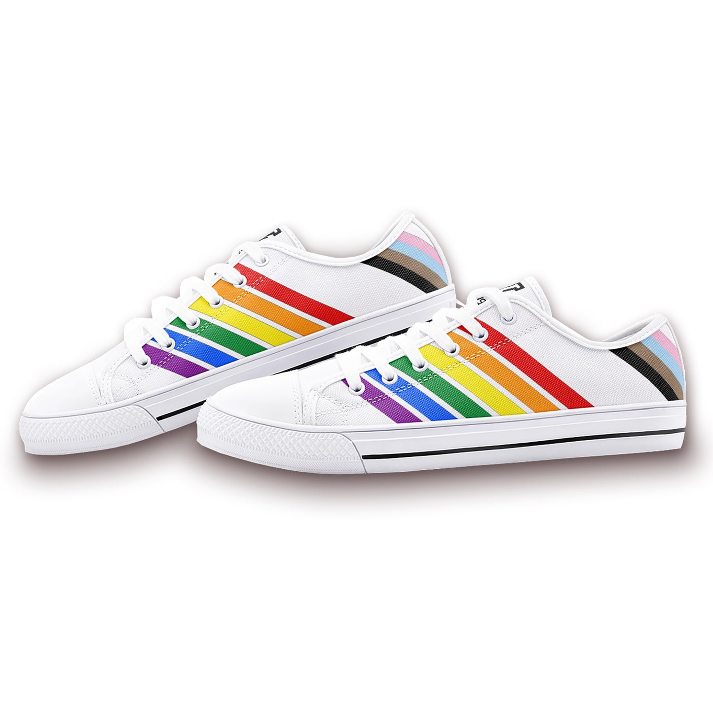 Progress Prididas White Low Top Canvas Shoes
