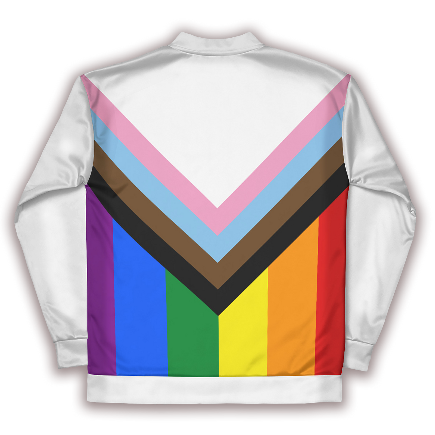 Progress Pride White Bomber Jacket