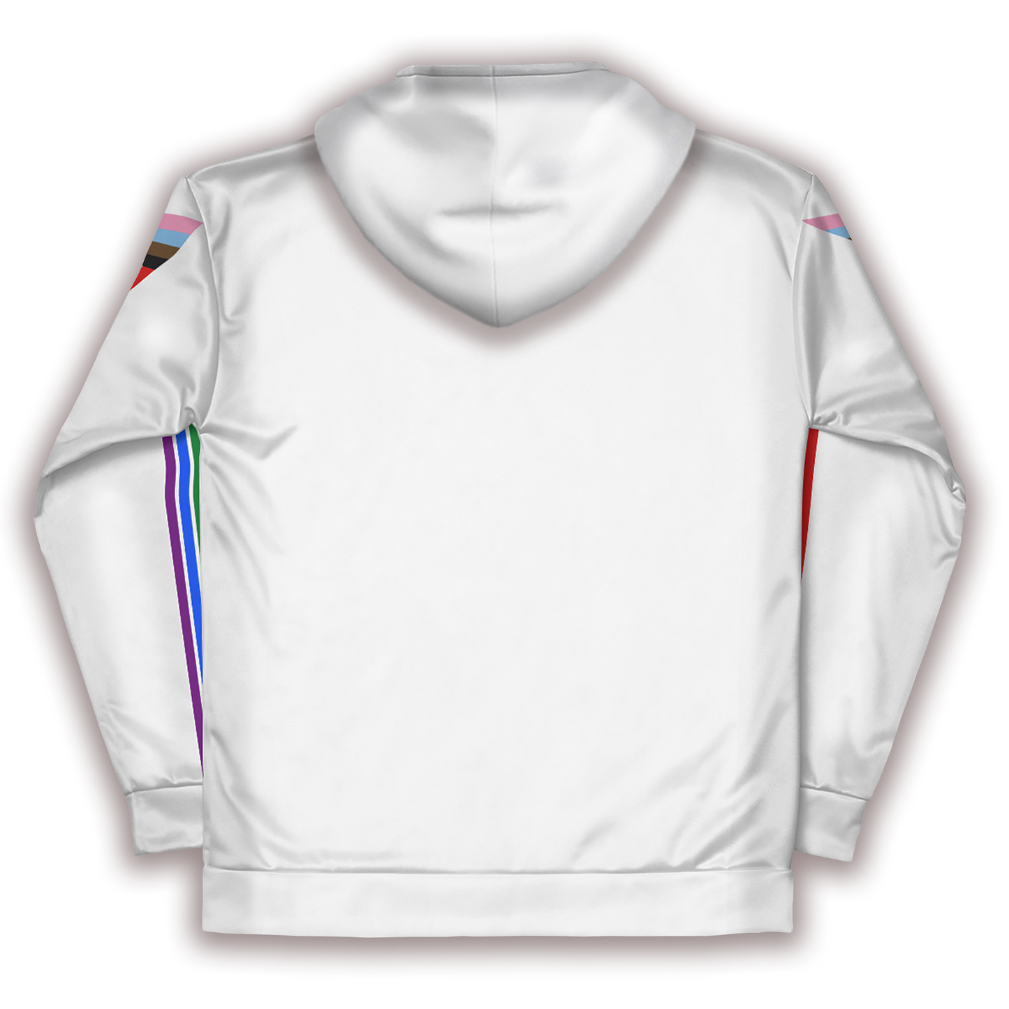Progress Prididas White Zip Up Hoodie With Pockets