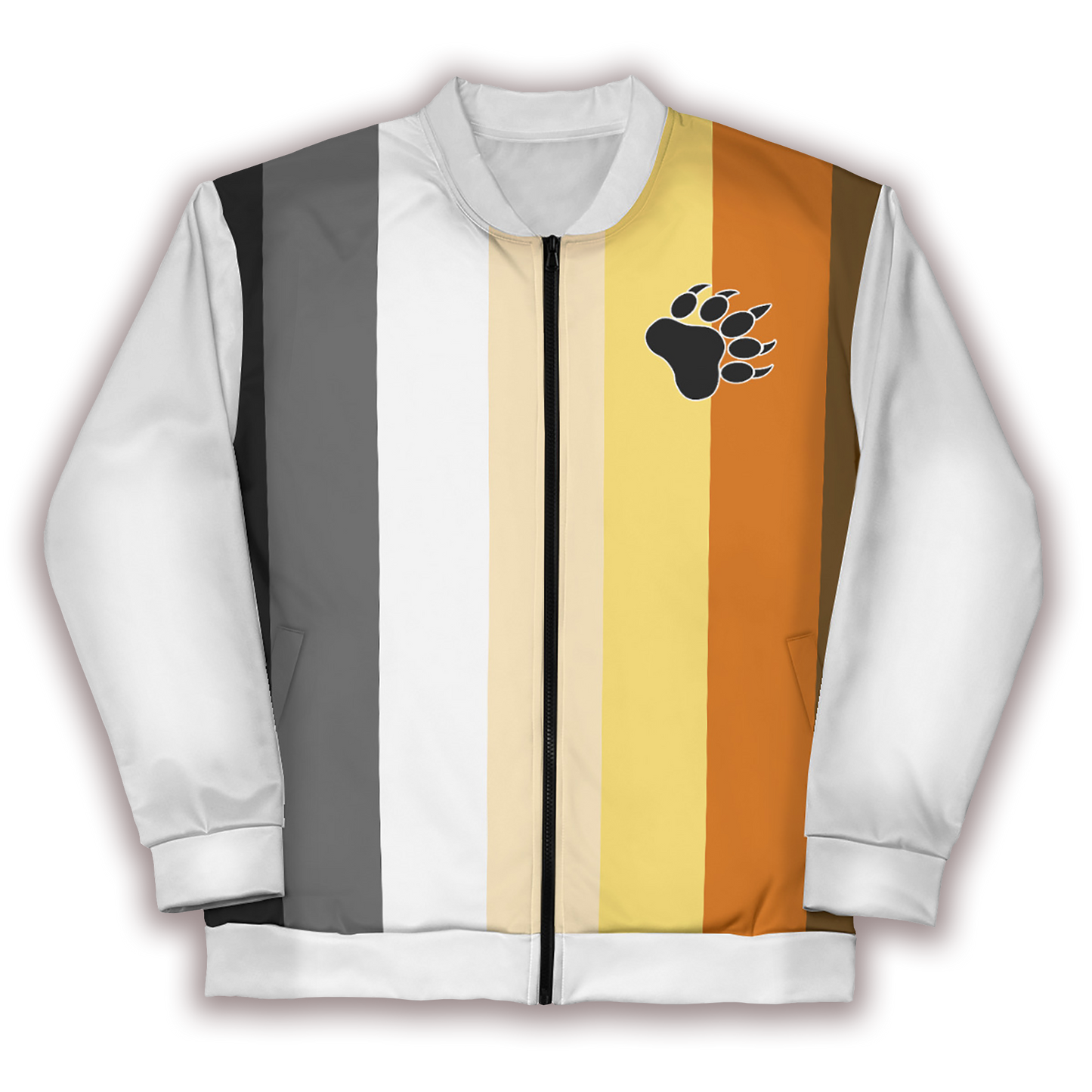 Bears Flag White Bomber Jacket
