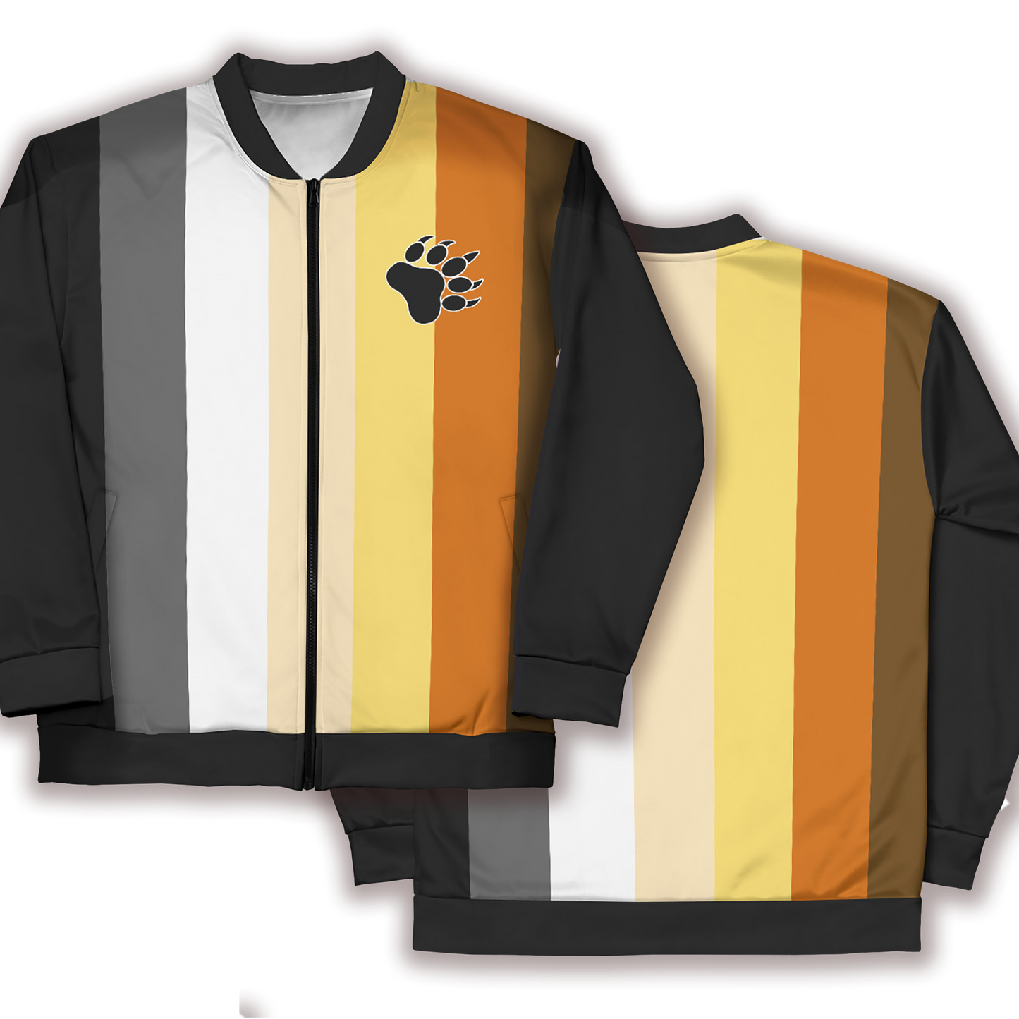 Bears Flag Black Bomber Jacket