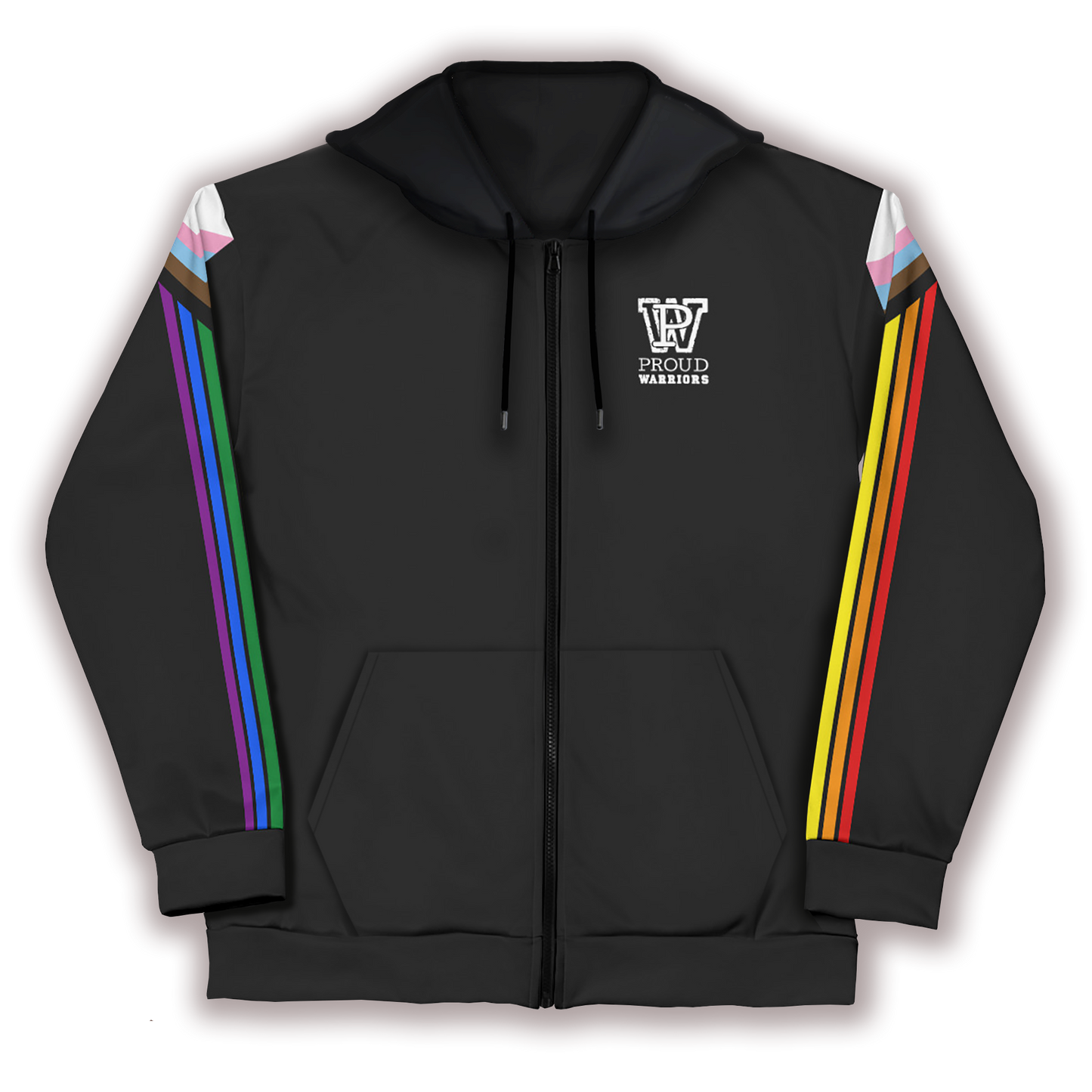 Progress Prididas Black Zip Up Hoodie With Pocket