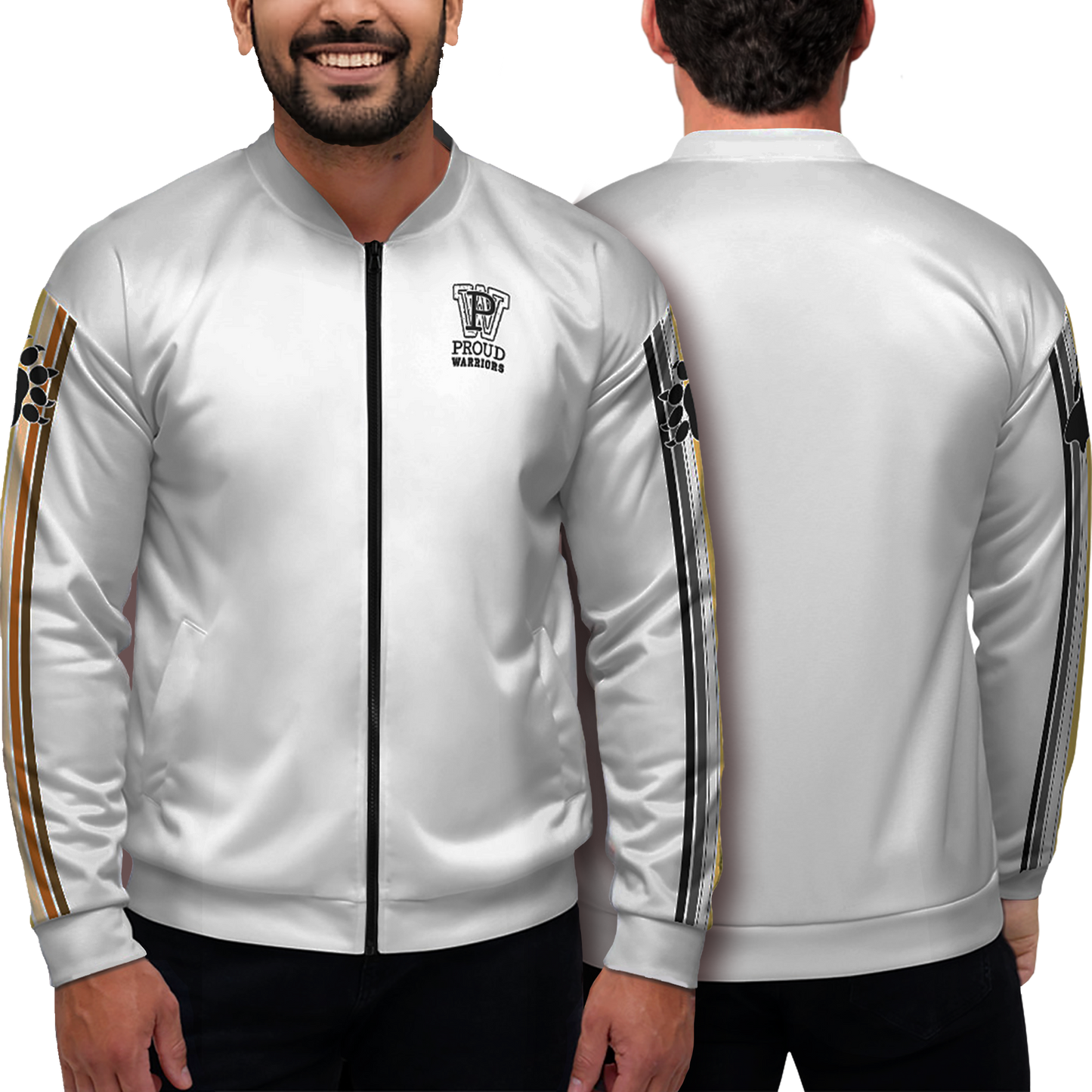 Bears Prididas White Bomber Jacket