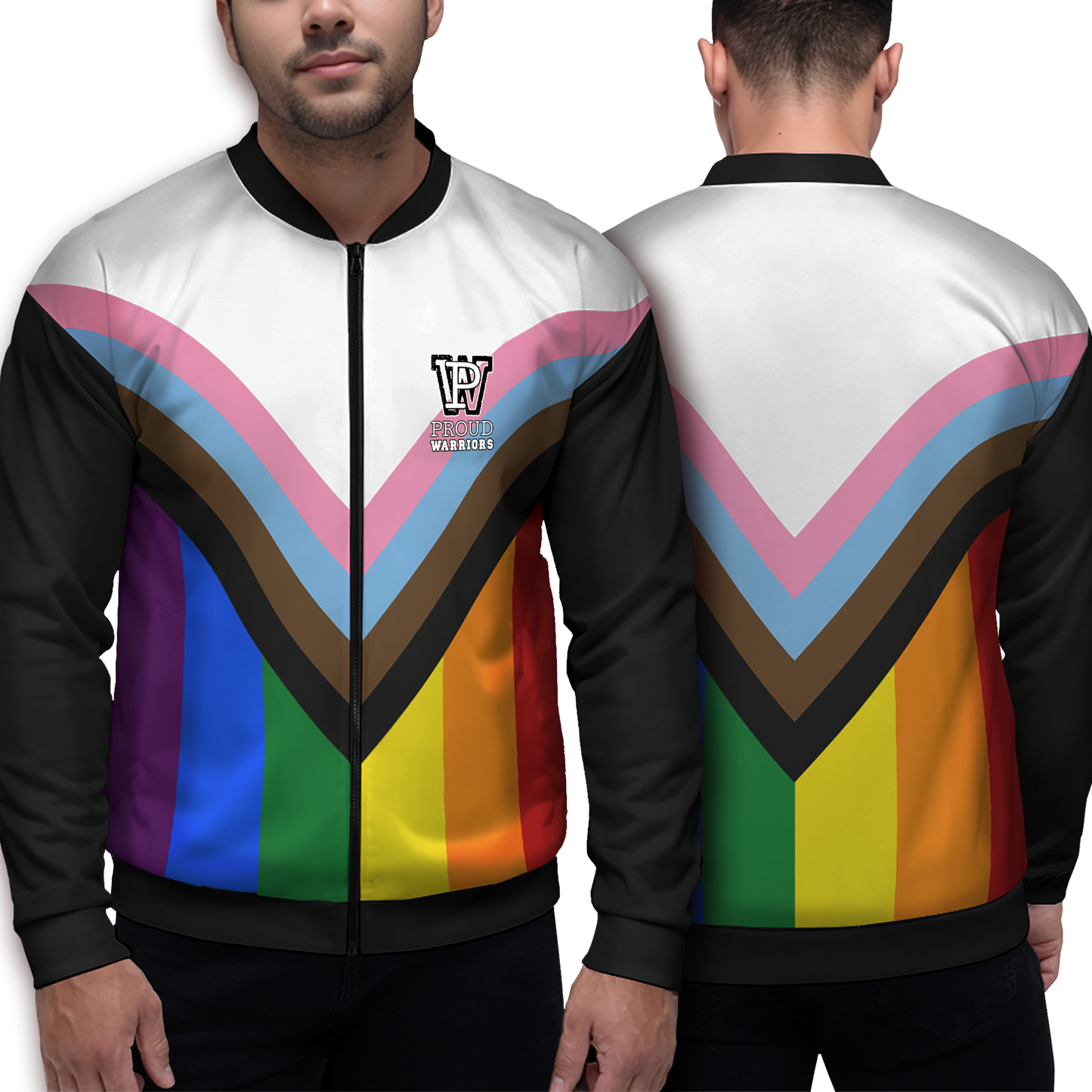 Progress Pride Black Bomber Jacket