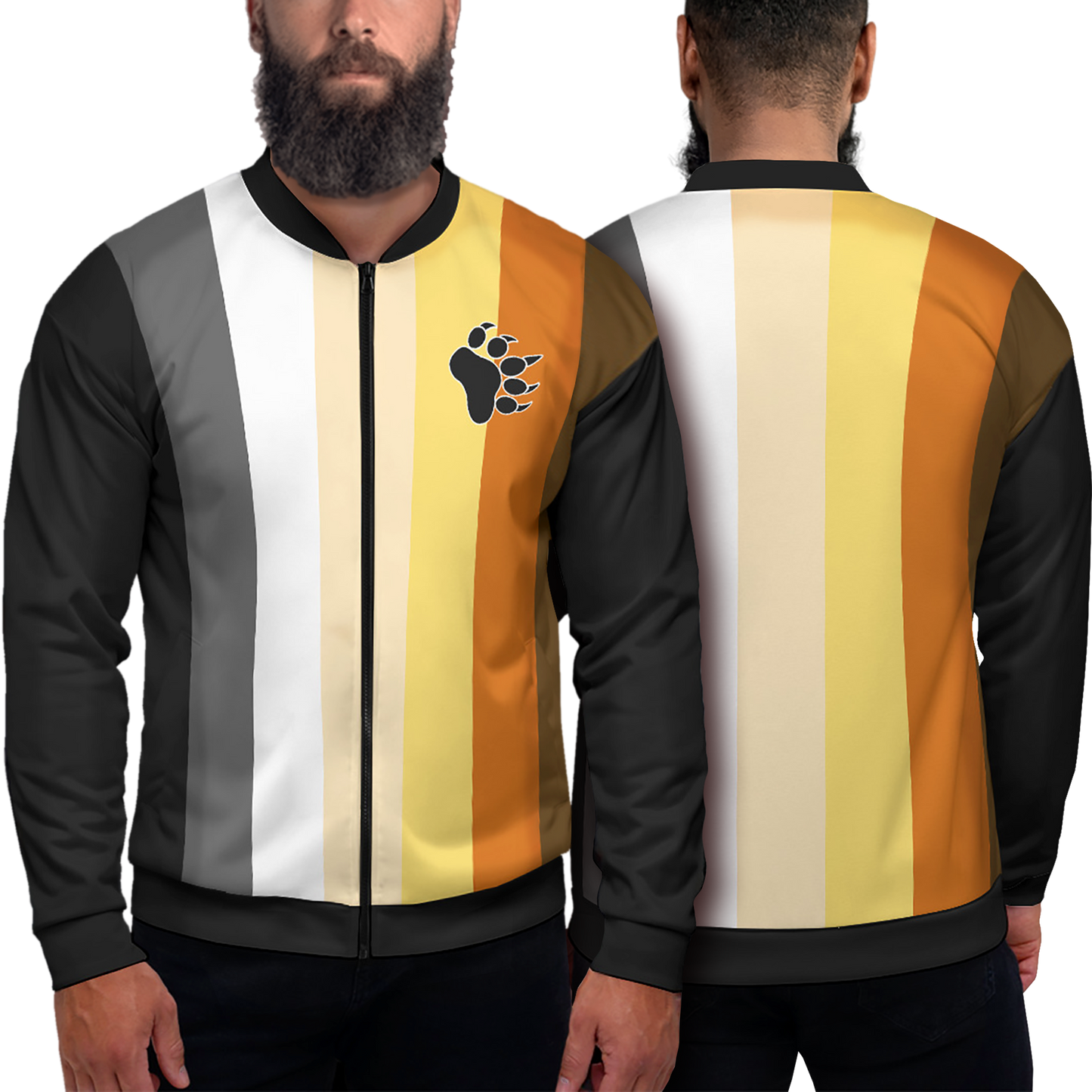 Bears Flag Black Bomber Jacket