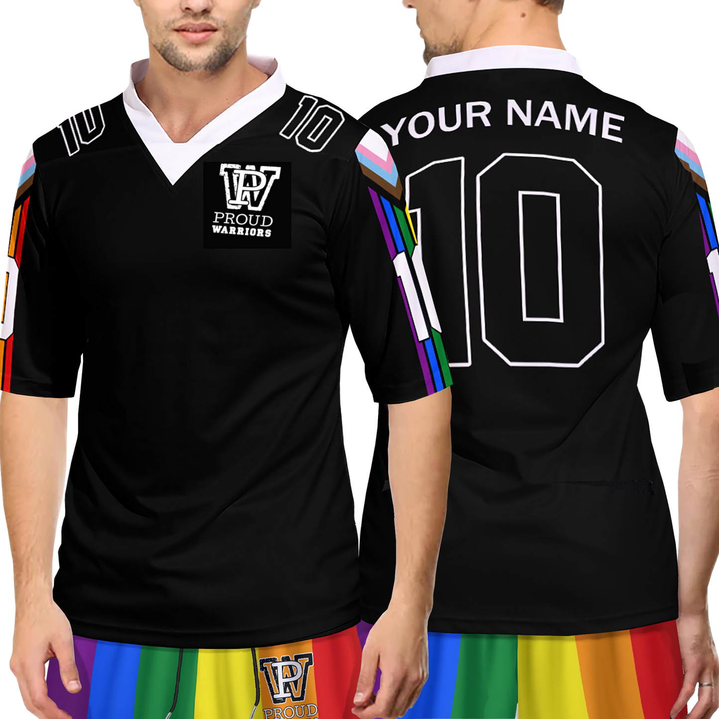 Progress Prididas Black Personalized Soccor Jersey