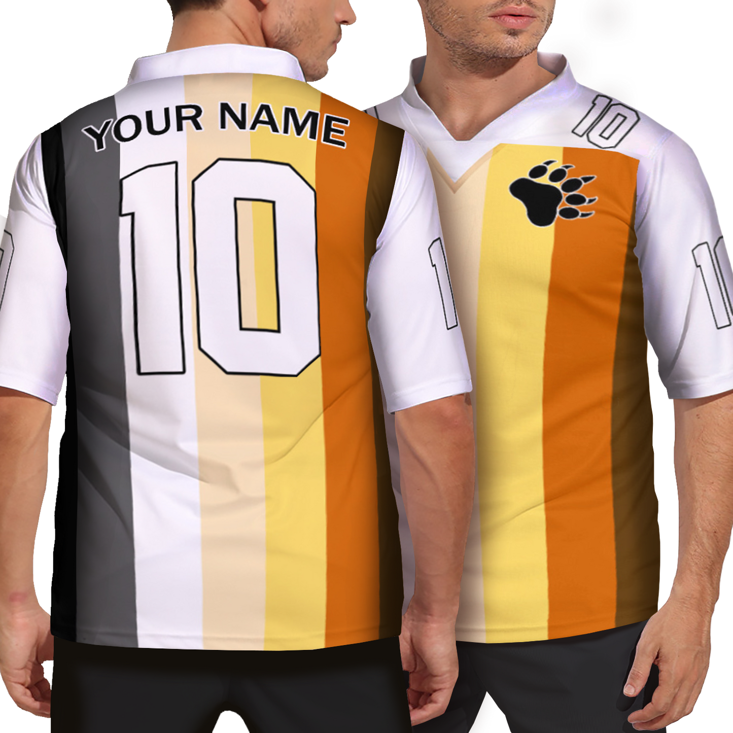 Bears Flag Personalized White Soccer Jersey