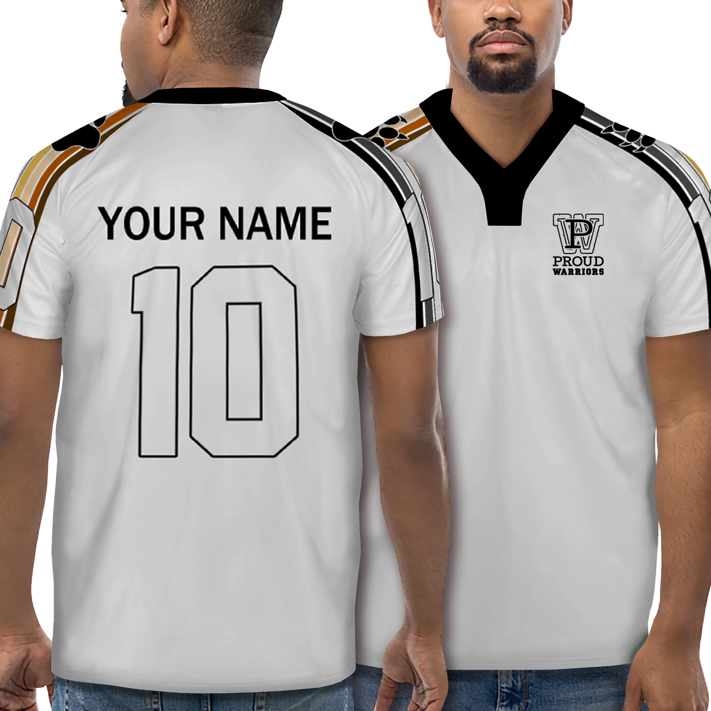Bears Prididas Personalized White Rugby Jersey