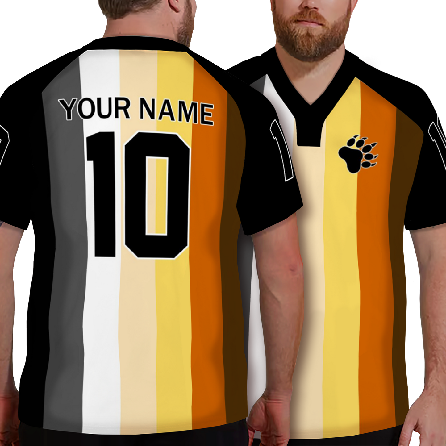 Bears Flag Personalized Black Rugby Jersey
