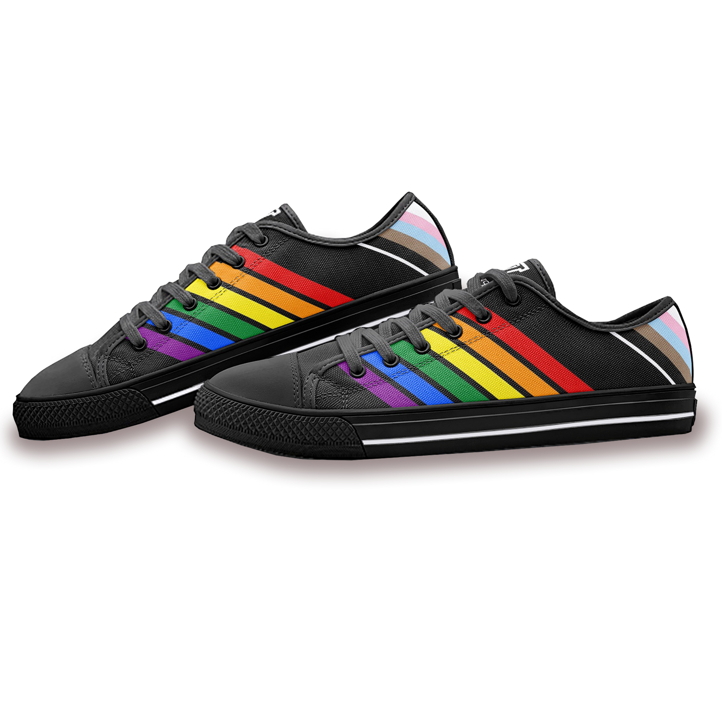 Progress Prididas Black Low Top Canvas Shoes