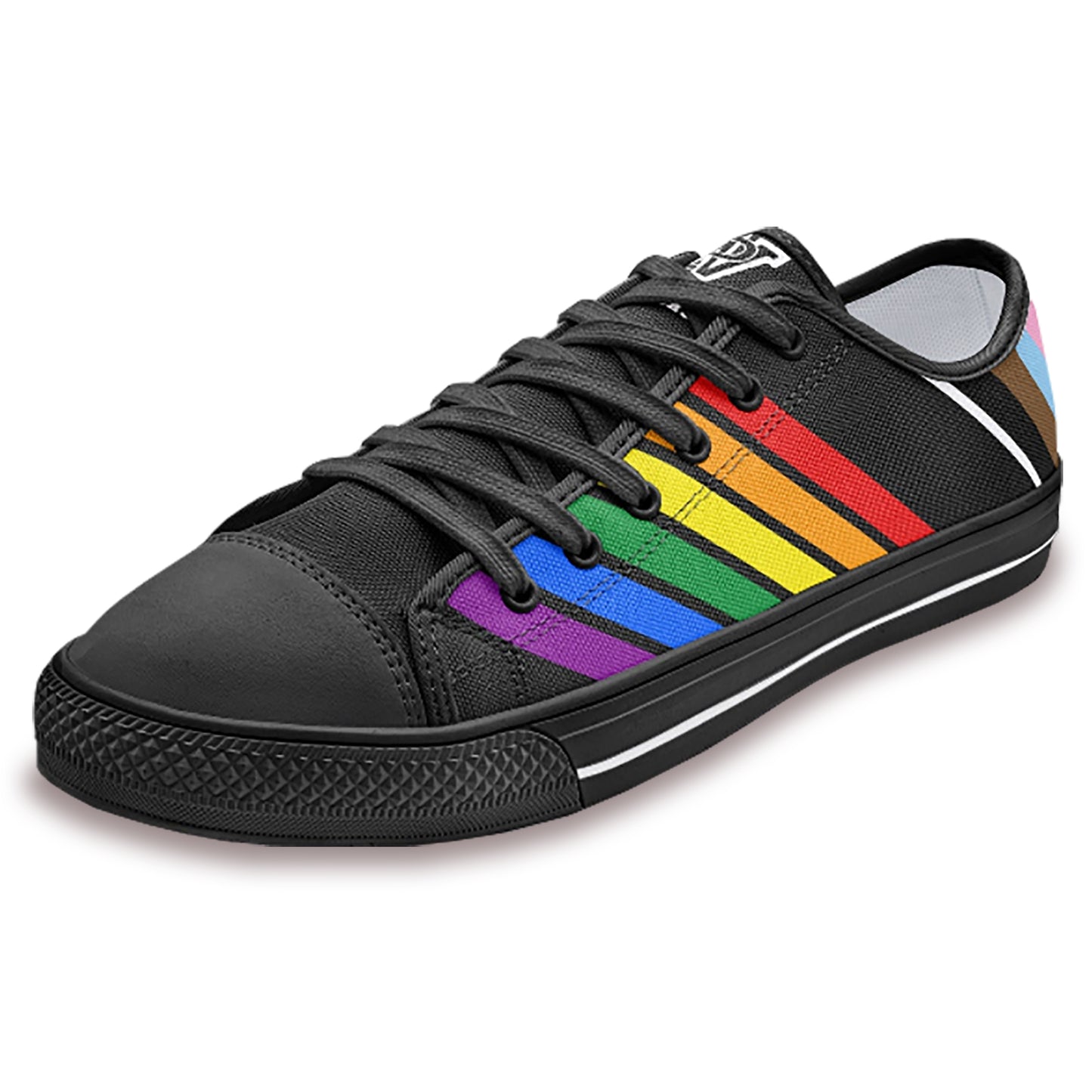 Progress Prididas Black Low Top Canvas Shoes