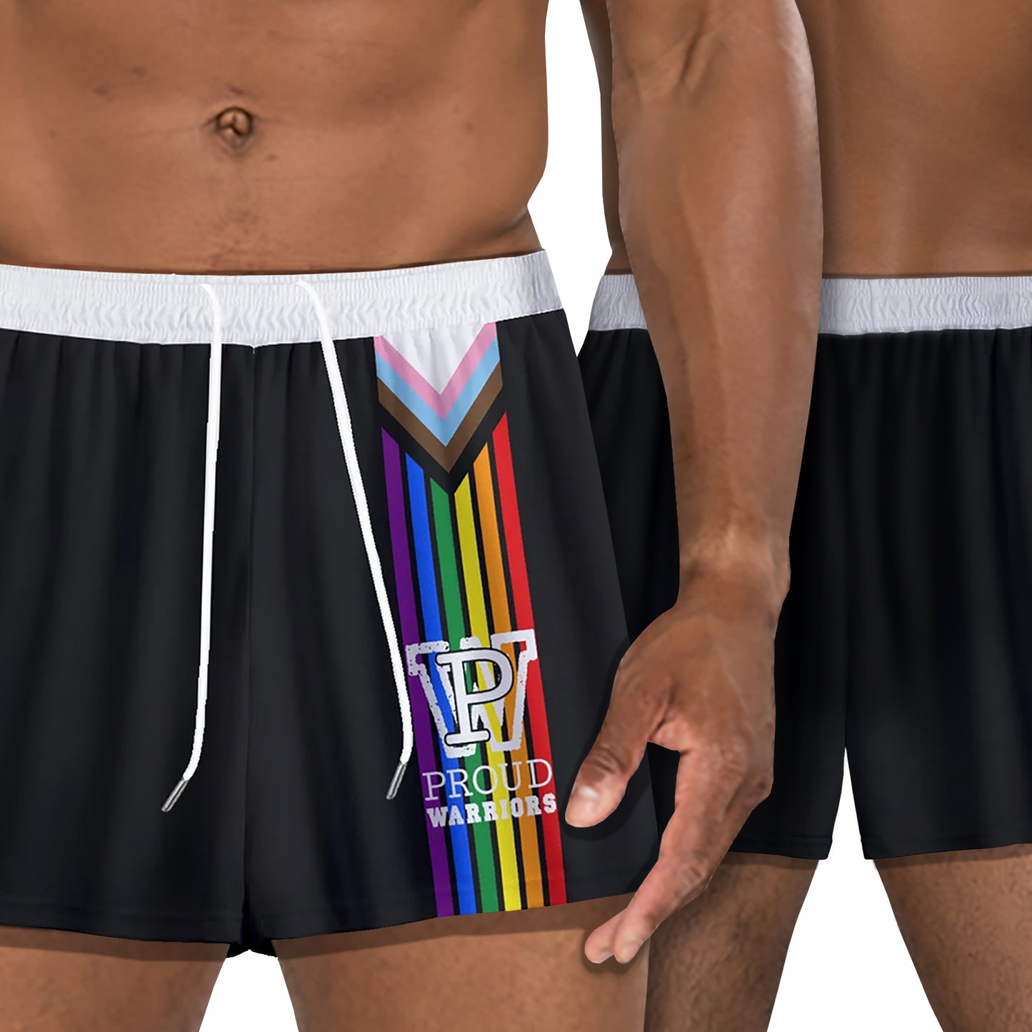 Progress Prididas Black Mesh Sports Shorts