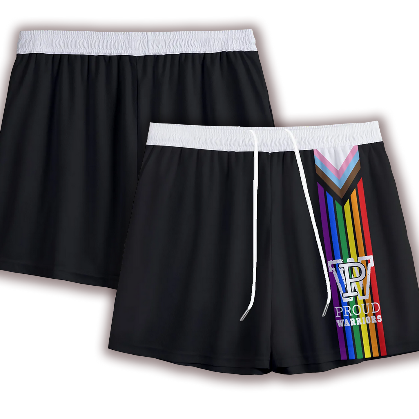 Progress Prididas Black Mesh Sports Shorts