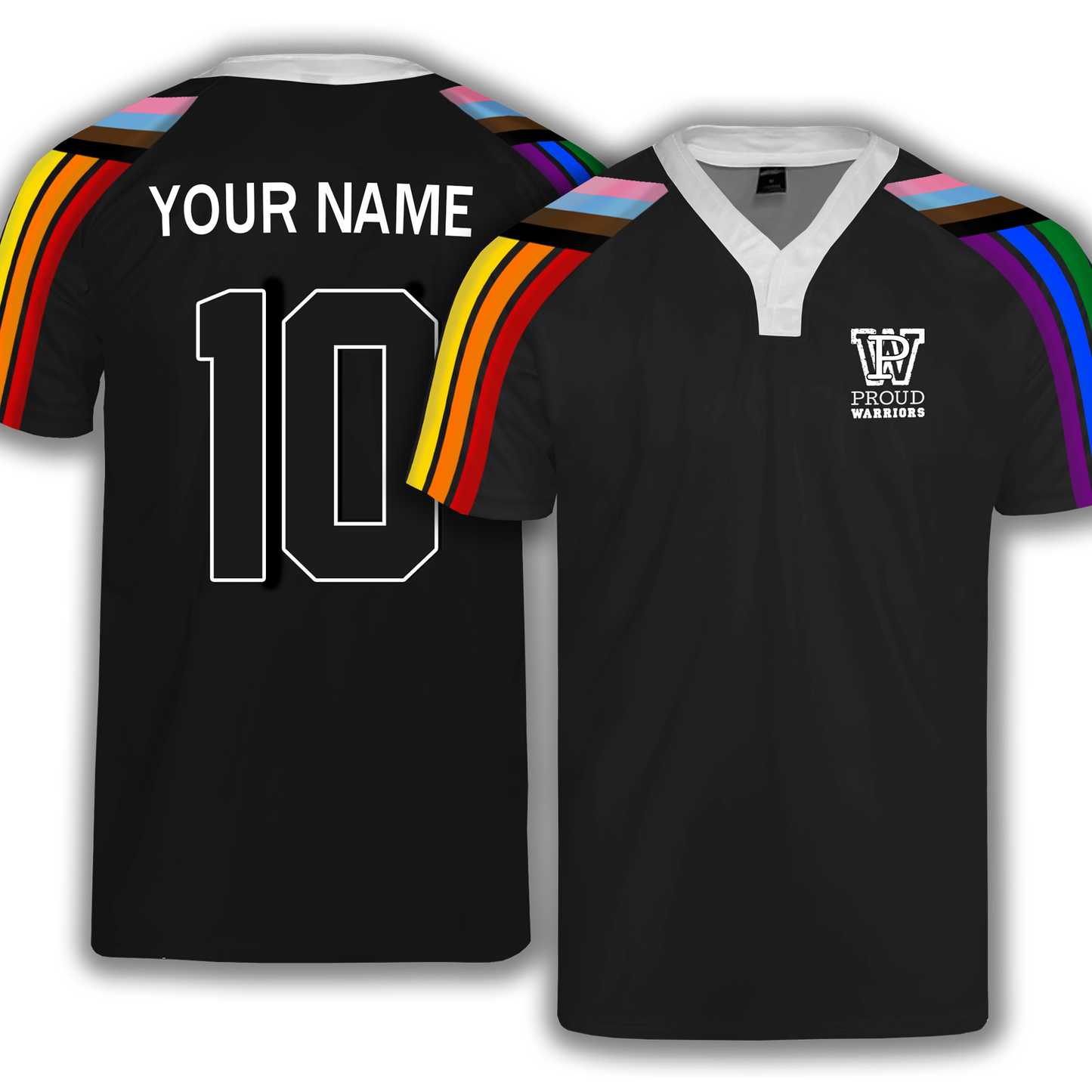 Progress Prididas Black Personalized Rugby Jersey