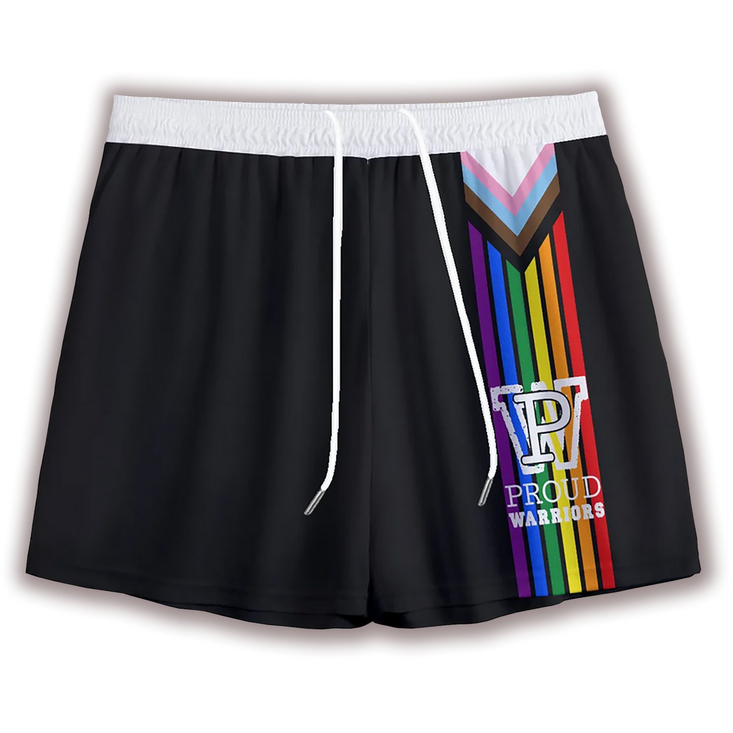 Progress Prididas Black Mesh Sports Shorts