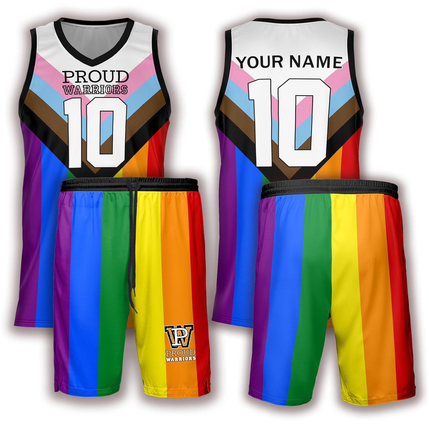Personalized V Neck Basketball Kit