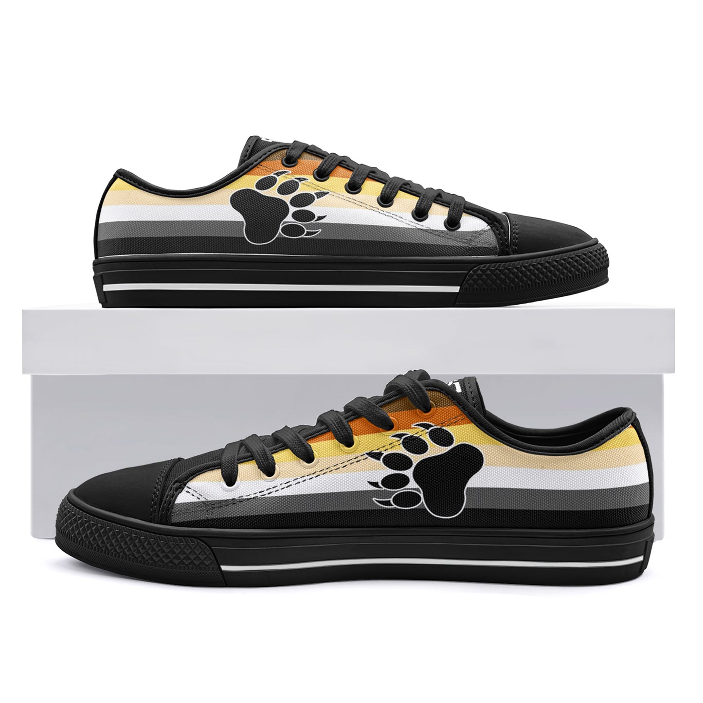 Bears Flag Low Top Canvas Sneakers