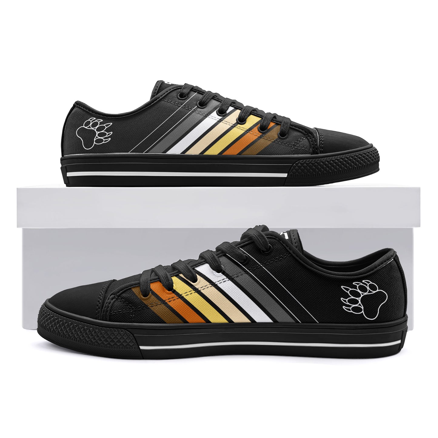 Bears Prididas Black Low Top Canvas Shoes