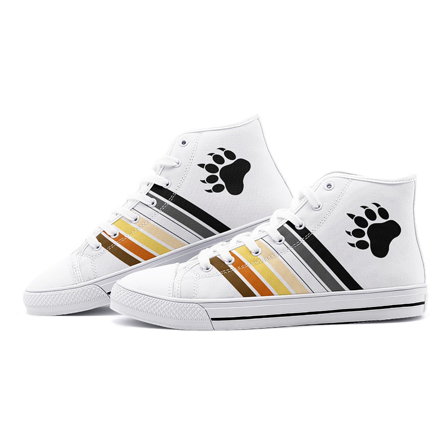 Bears Prididas White High Top Canvas Shoes