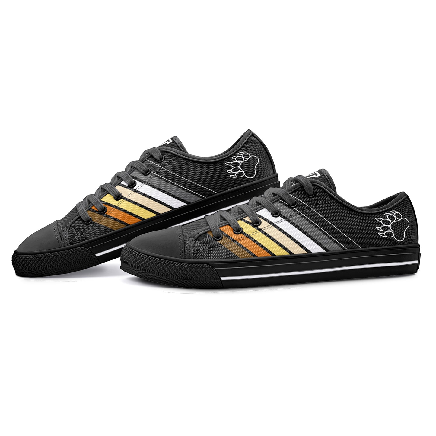Bears Prididas Black Low Top Canvas Shoes