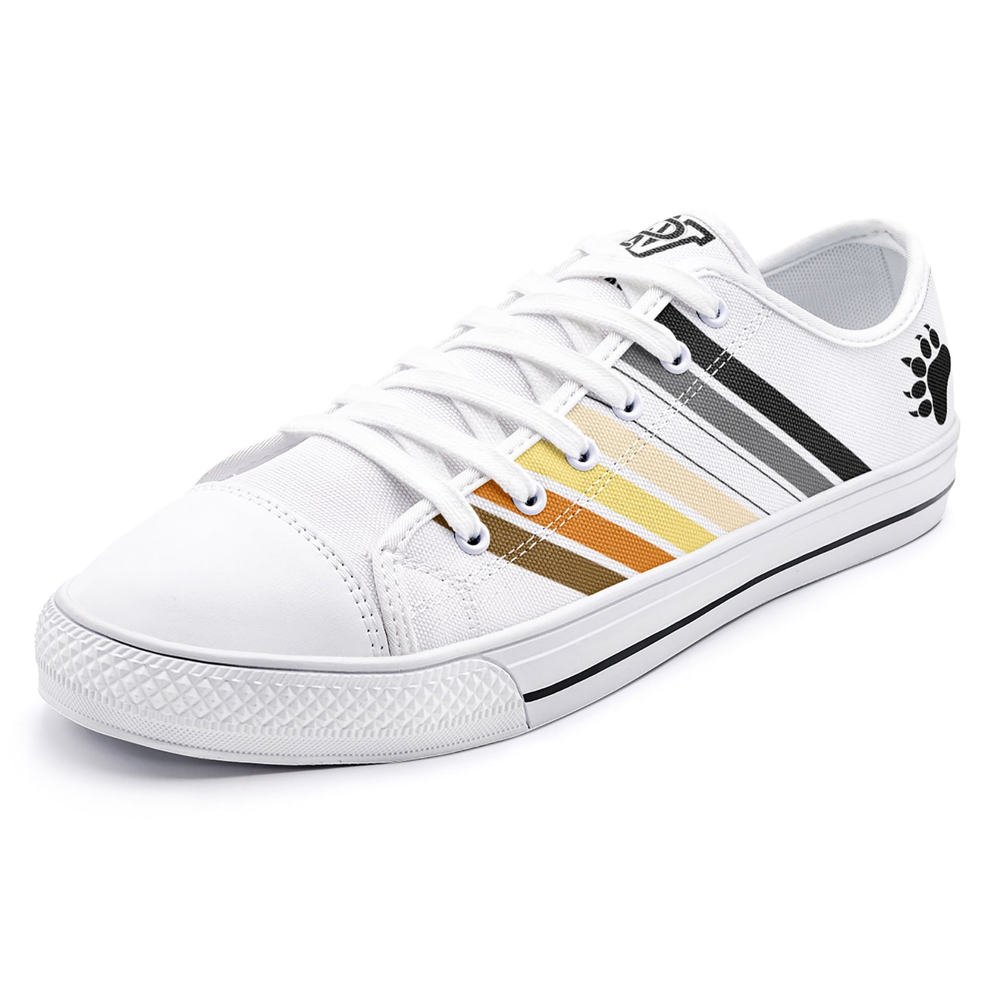 Bears Prididas White Low Top Canvas Shoes