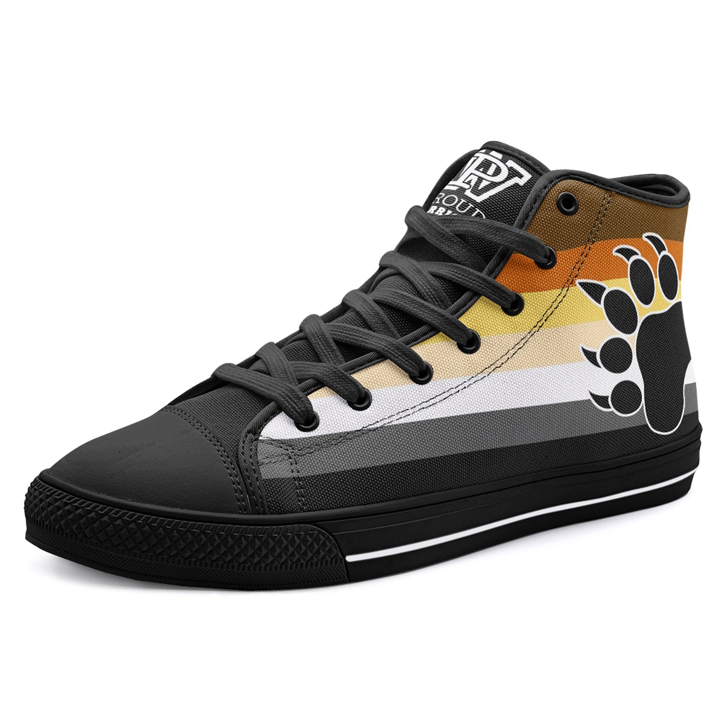 Bears Flag High Top Canvas Sneakers
