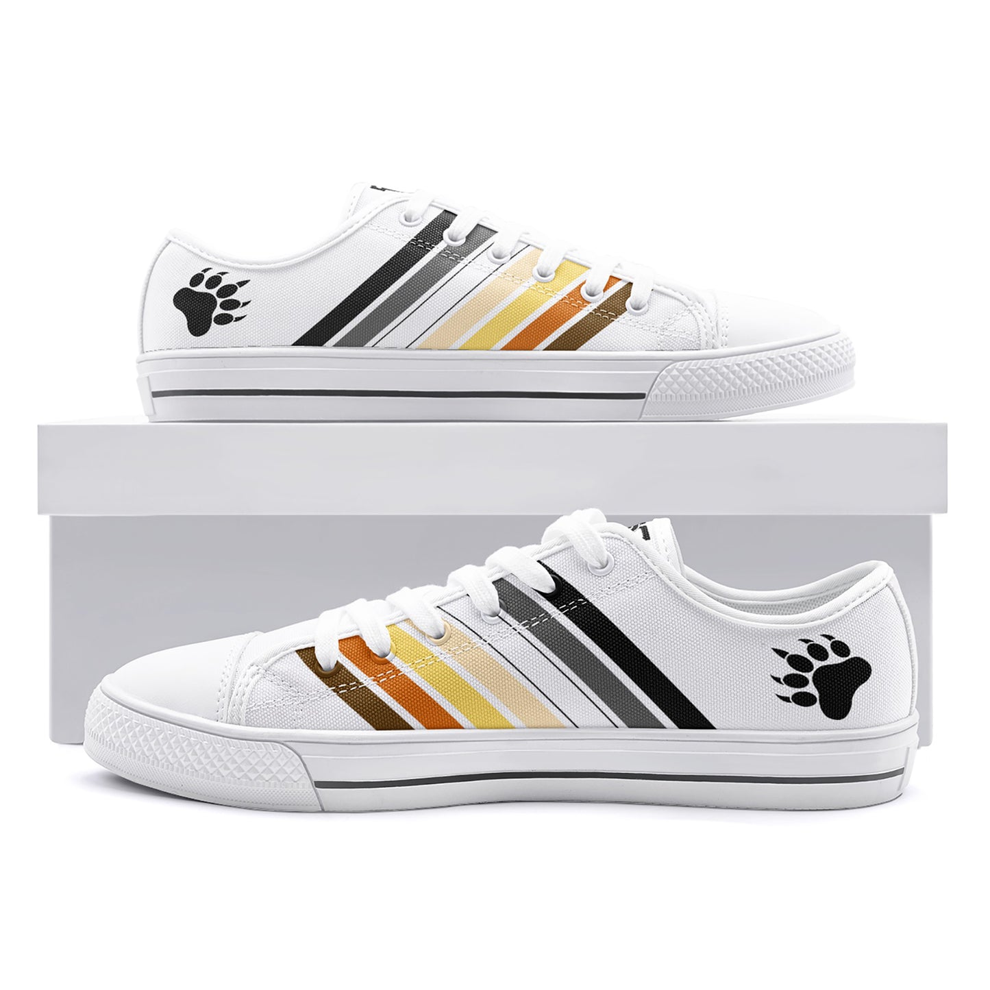 Bears Prididas White Low Top Canvas Shoes