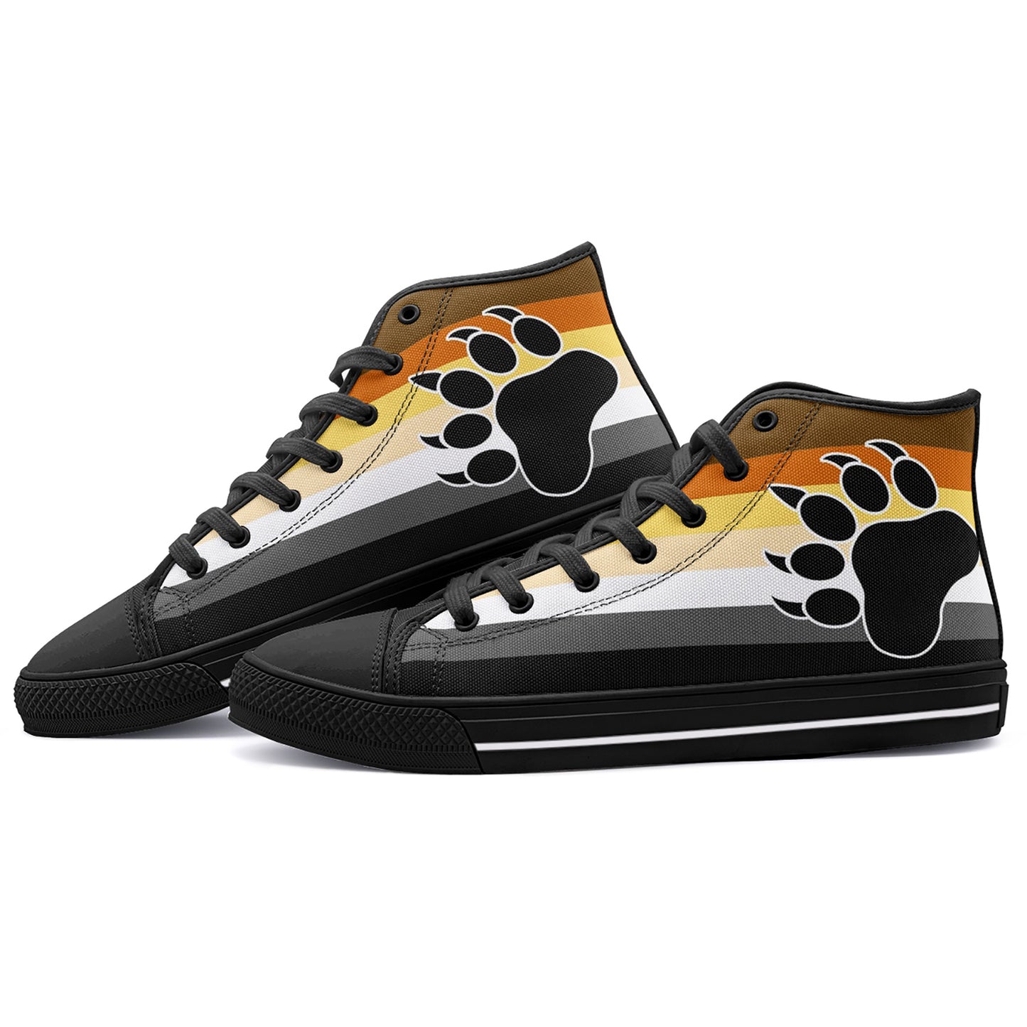 Bears Flag High Top Canvas Sneakers