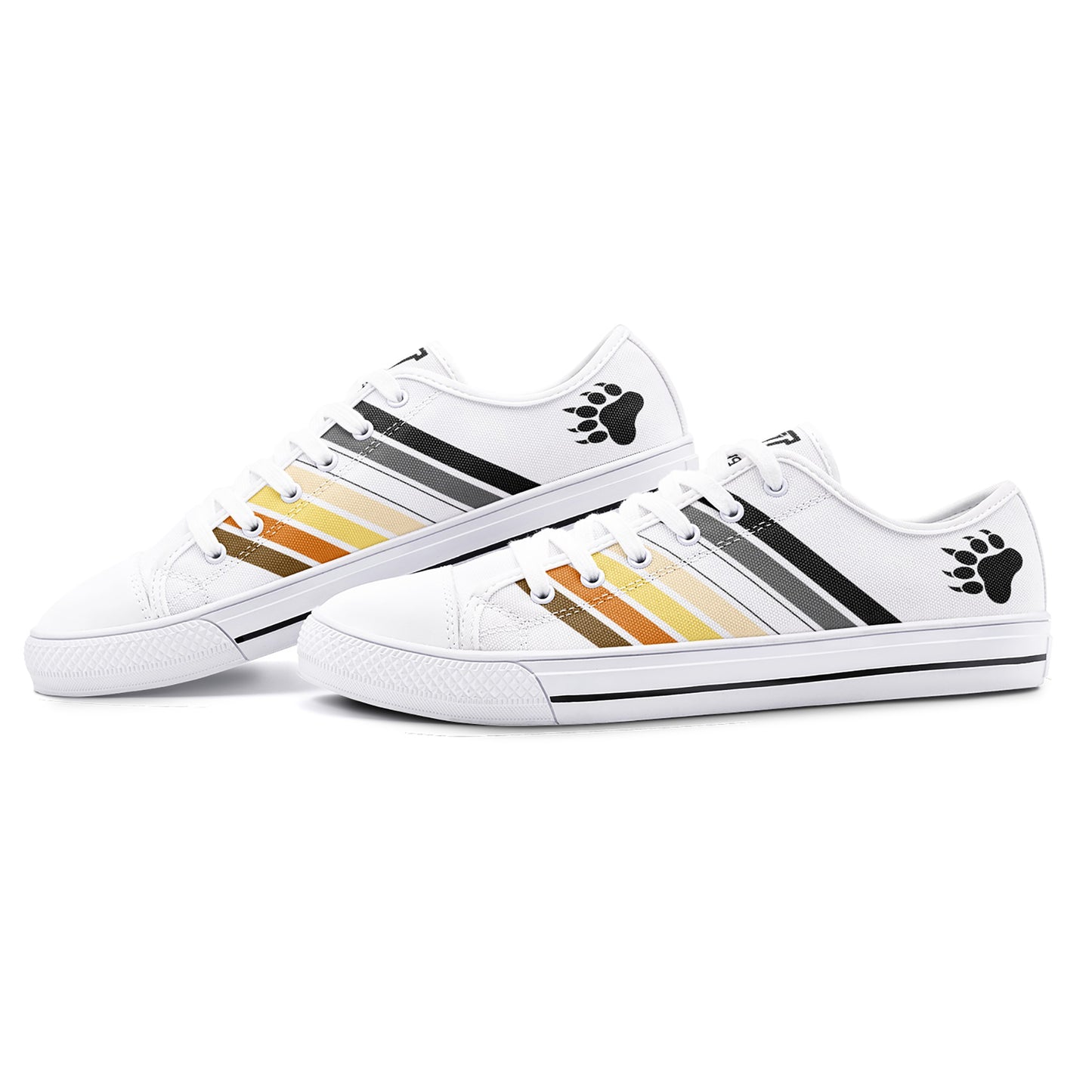 Bears Prididas White Low Top Canvas Shoes