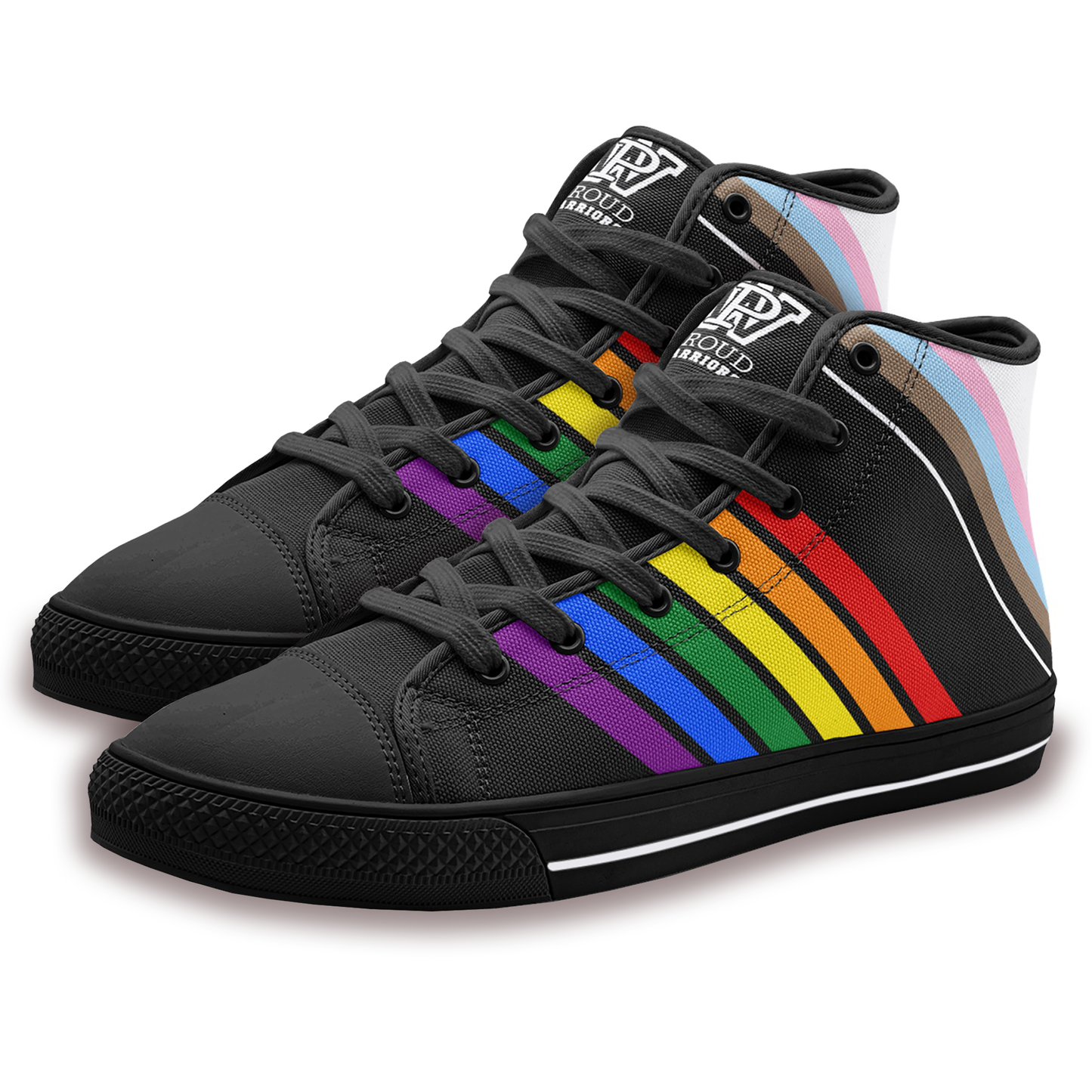Progress Prididas Black High Top Canvas Shoes