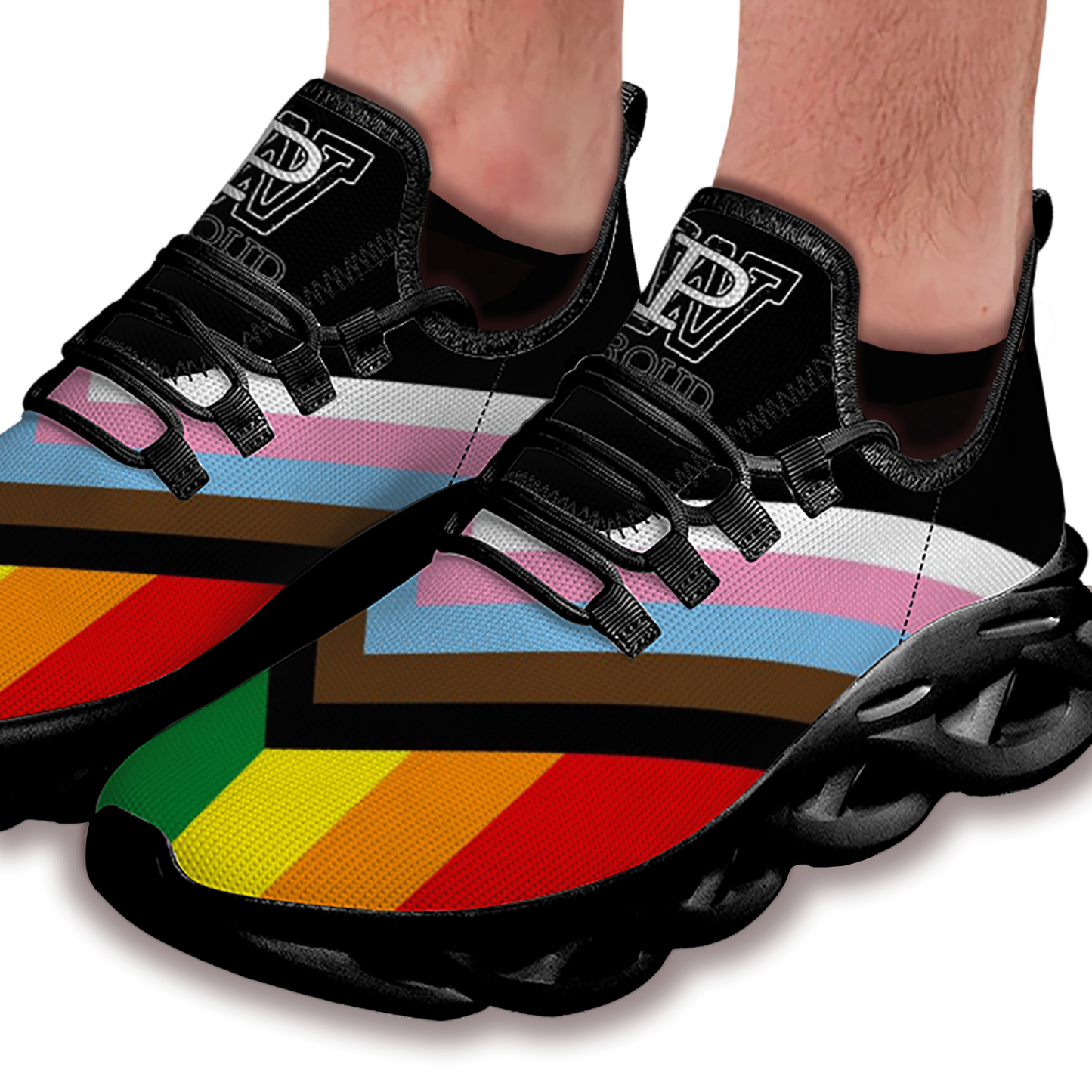 Progress Pride Black Sneakers