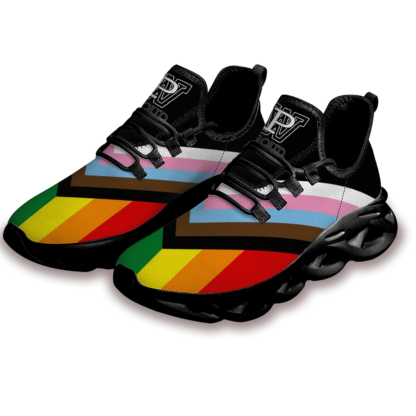 Progress Pride Black Sneakers